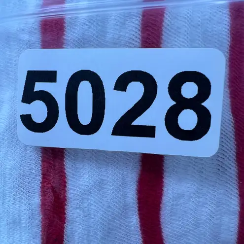 Levi's ‎ Striped Long Sleeve Top Red and White Cotton Blend Boxy Fit XL