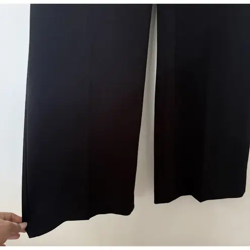 EXPRESS  Womens Black High Rise Wide Leg Belted Trousers Career Pants Sz 8R