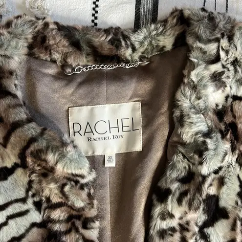 Rachel rachel roy • animal print faux fur vest Black Size XS