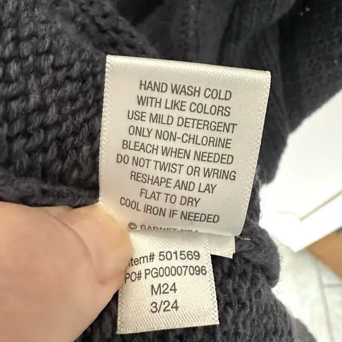 Garnet Hill  Cardigan Sweater Women’s Small Oversized Sleeveless Open Front Blue - Image 4