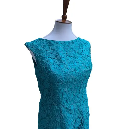 Vintage Cocktail Dress Medium Retro Semi Formal Holiday Party Dress 60s Classic Blue