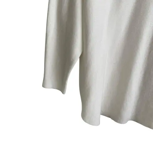 Liv Milano Women Sweater 1X Ivory Crochet Gem Flower Shoulder Cottagecore Whimsy White