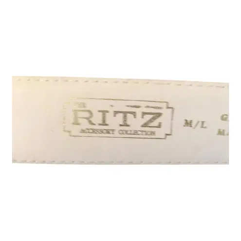 RITZ Accessories Collection Genuine Snake Skin Leather Belt Gold Buckle M/L