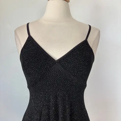Vintage 90s Black and Silver Sparkle Mini Cocktail Dress