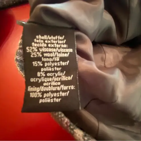 Calvin Klein Jeans Women’s Large Plaid Blazer Jacket Brown Preppy Dark Academia