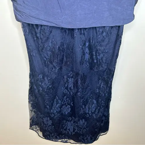 Tiffany Rose April Navy Lace Maternity Nursing Dress Size 6 Blue