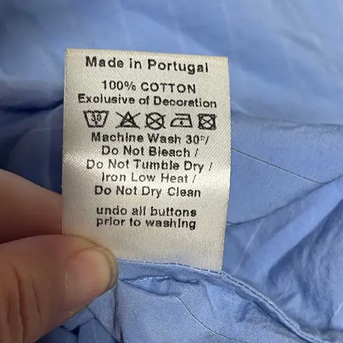 PALMER//HARDING Static Light Blue Blouse Top Sz 4