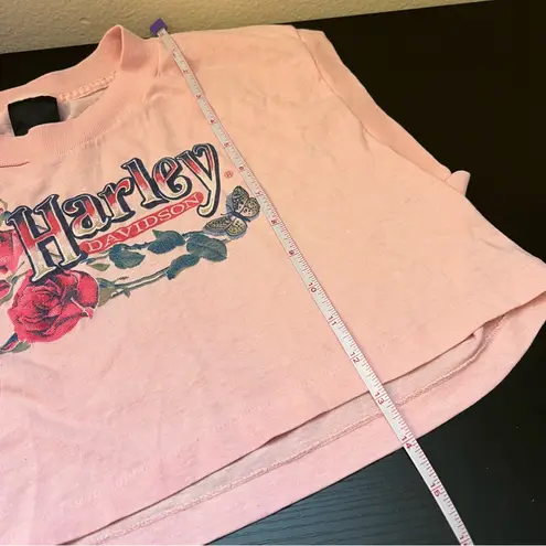 Harley Davidson 3D Emblem Women’s Pink Crop Top Large