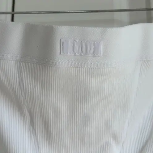 SKIMS Cotton Rib Boxer in Snow, Size Large