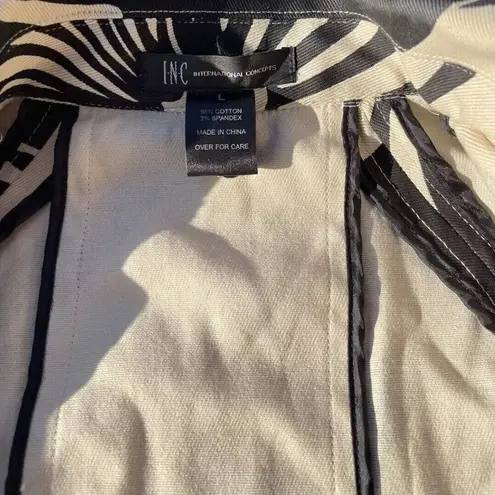 Inc international Concepts Flower Print Trench Coat Womens Sz Large Blend