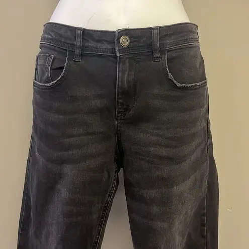 ZARA  Black Faded and Distressed 5-Pocket Skinny Jeans- Size 8