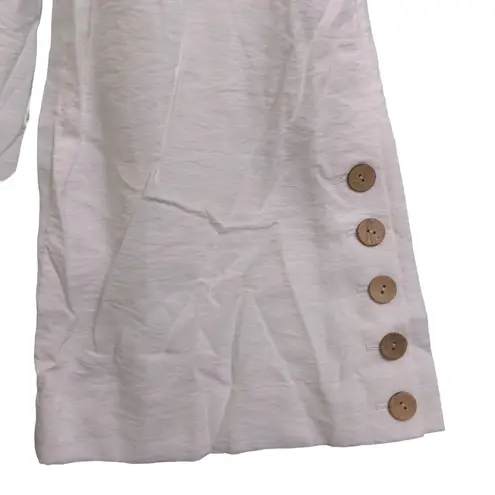 Jonathan Simkhai Swim Serenity Wide Leg Jumpsuit Open Back Pockets White L New Size L