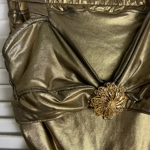 Handmade Gold Shimmer pinup Vintage 2 of swimsuit