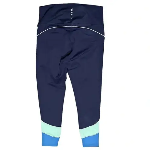 WILO SPORT LEGGINGS CROP NAVY/MINT SIZE L NWT Size L