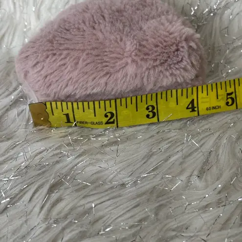 UGG  Pink Furry Women’s Fluff Faux  Fur Coins Pouch