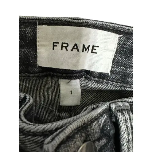 Frame Le One High Waist Crop Skinny Jeans In Hughes size 1 $218