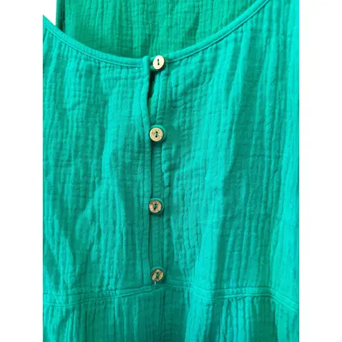 ee:some ee some green gauze tiered mini dress boho casual