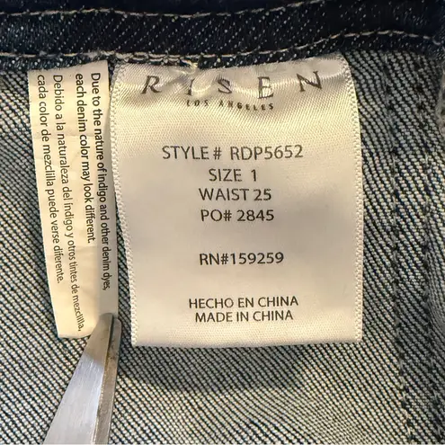 Risen Jeans Style RDP5652 | Utility Cargo Jogger Denim Pants Women’s Size 1/25 Blue