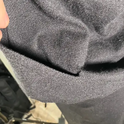 Evereve Women's Black Knit Hoodie Sweater Dress Size L Loungewear Casual