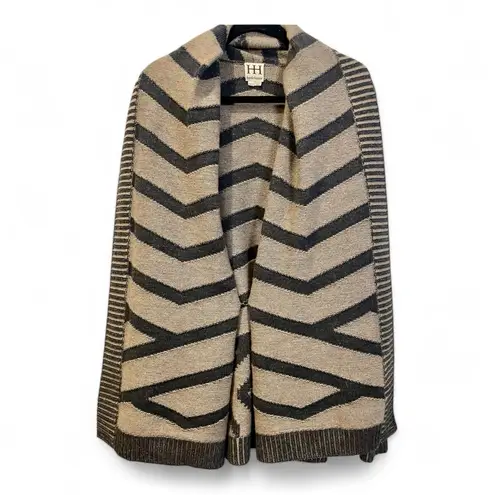 Haute Hippie HAUTE HIPPIE 100% MERINO Wool AZTEC BOHO Dark Gray Cardigan Sweater XS / Small