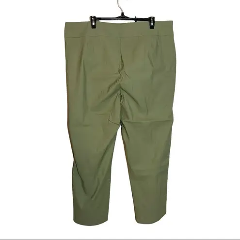 Premise Woman Spring Green Stretch Waistband Ankle Cropped Pants Size 3X NWT