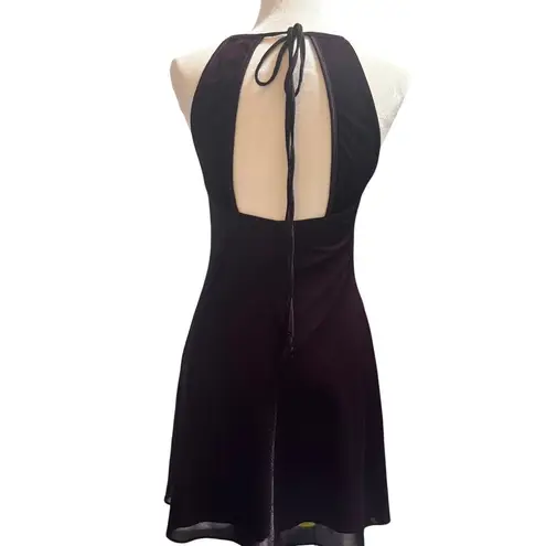 Y2K STEPPIN OUT Little Purple Halter Dress in Sz 3/4