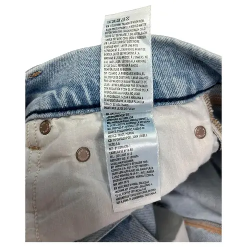 American Eagle New  Jeans Womens 20 35W Blue Curvy Baggy Straight High Rise Boho