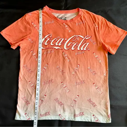 Coca-Cola  Woman’s T-Shirt Orange Tye Dyed Size Large - Image 3