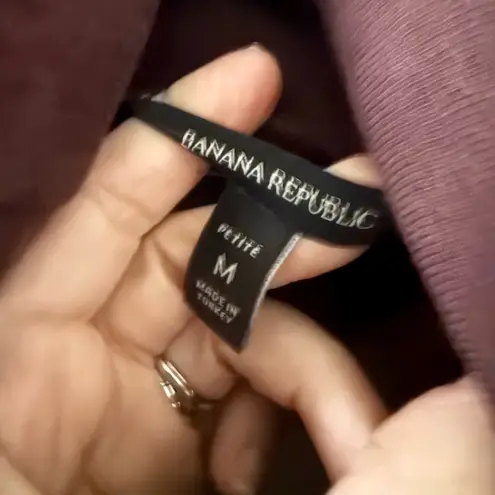 Banana Republic  Turtleneck Long Sleeve Sweatshirt in Burgundy Size MP - Image 4