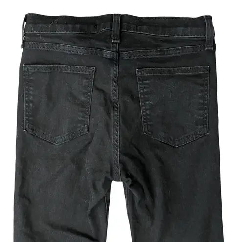 Veronica Beard Black Raven High Rise Button Fly Skinny Jeans Size 26 Denim