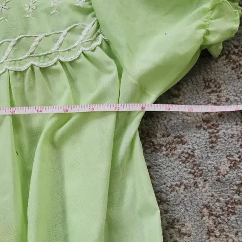 Vintage 2 Piece Nightgown Robe Set with Lace Trim Light Green Size undefined