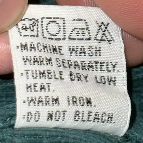 Vintage Basic People Everywhere Reindeer Christmas Holiday Sot Corduroy Shirt M Green Size M