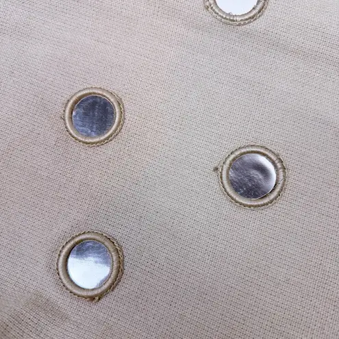 Quilted Koala Boho Large Mirror Tote Bag Stone Natural Beige with Tassel