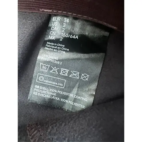 H&M  brown faux leather high rise Leggings pants size S