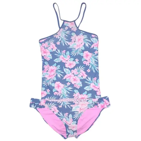 SO  Tropical Floral Bikini Set in Pink and Blue - Image 5
