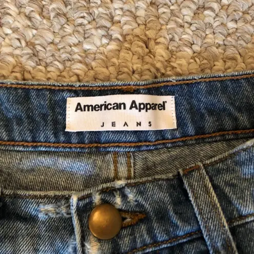 American Apparel  High waisted jean shorts