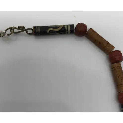 Australian Aboriginal Hand Painted Beaded‎ Necklace Art Jewelry *2 beads chipped