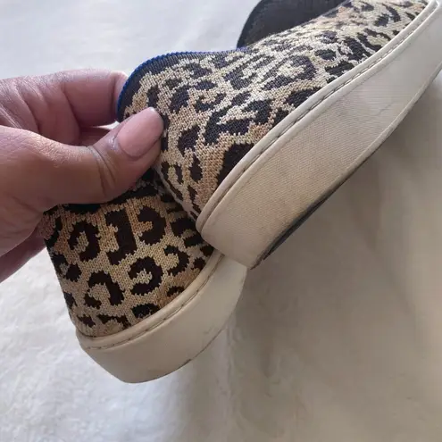 Rothy's  Leopard Cheetah Print Slip On  Sneakers Women's Size 9.5