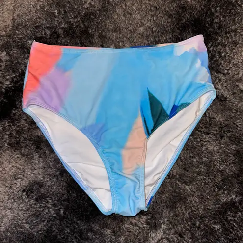 the blushing brunette BNWT Multicolor Tie Dye High Waisted Bikini Bottom Sz M