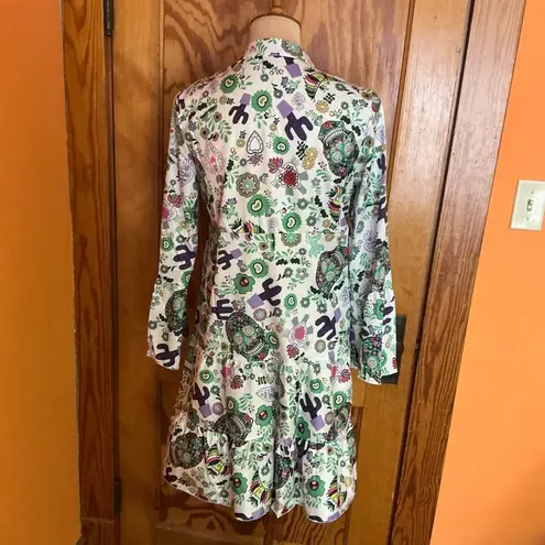 Sunday Up Colorful Bell Sleeve Mini Dress White