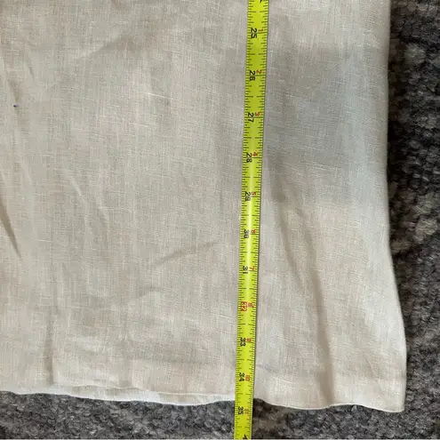 Calypso St. Barth Women’s Size M Tan Beige Linen White Sequin Neck Mini Dress