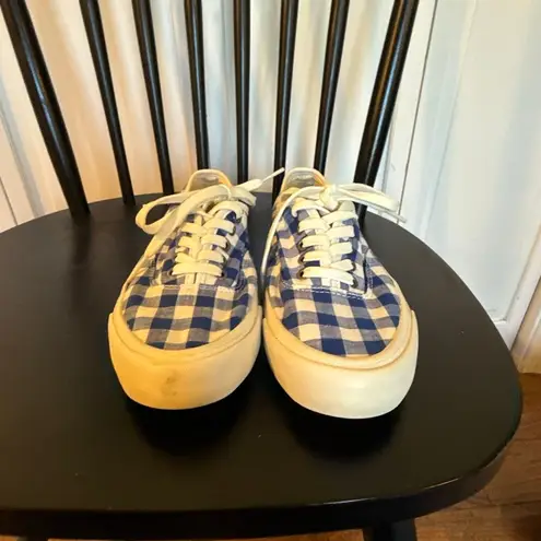 J.crew X Seavees blue gingham canvas sneakers 6