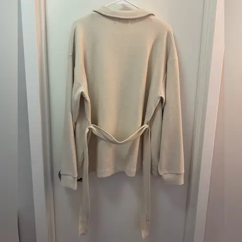 Oak + Fort EUC Rib-Knit Button Up Top