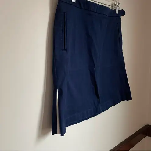 Ralph Lauren Golf Navy Blue Skirt with White Side Pleats Size 10