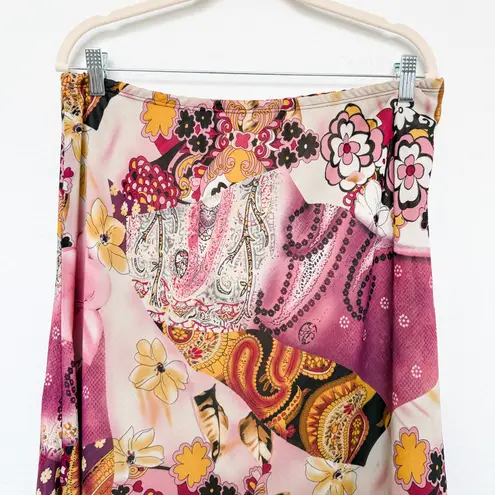 Y2K Baranda Mixed Media Patchwork Print Skirt Multicolor Size XL Boho Fairy Pink - Image 2