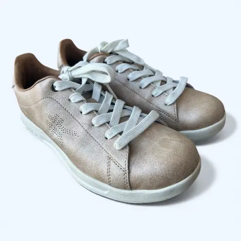 KURU Roam Leather Sneakers Bronze Metallic Women’s Sz 8 Comfort Walking Shoes Pink