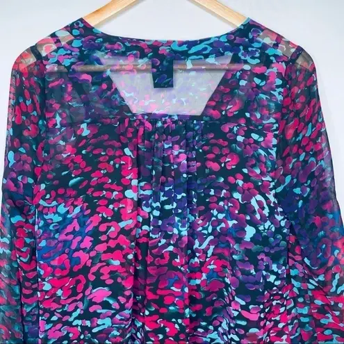 MM Couture by Miss Me Animal Print Tunic Blouse Size Small