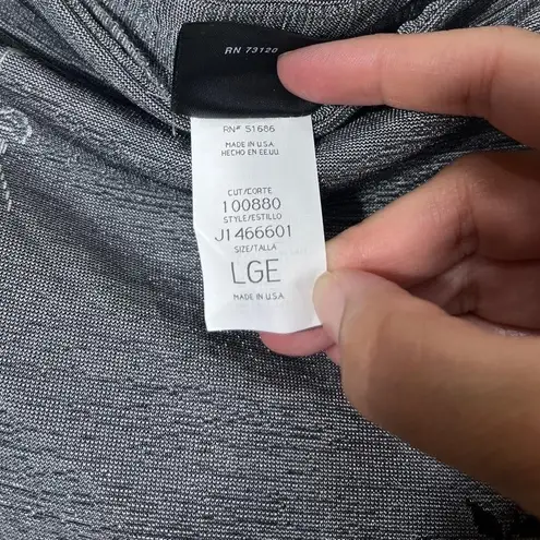 Frederick's of Hollywood Fredericks Of Hollywood Y2K Grey Floral Stretchy Slinky Strapless Dress M