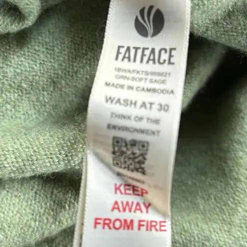 FatFace NWT Fat Face Size 14 Green Wool Blend Mock Turtleneck Sweater British