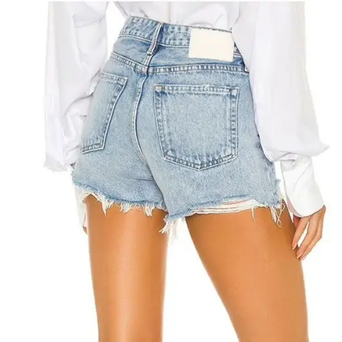 GRLFRND The Helena High Rise Cut Off Jeans Shorts Newport frayed Raw hem Size 30